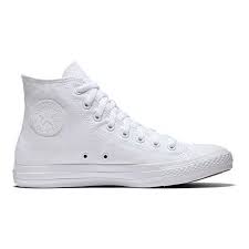 Converse Chuck Taylor All Star High Top Sneaker White Monochrome Sneakers White High Top Converse White Leather Shoes White Leather Shoes Mens