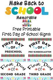 We guarantee you'll love your custom sign. Free Printable First Day School Signs For The Perfect Back To School Picture The Artisan Life