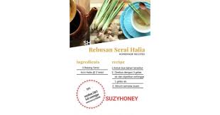 Serai digunakan sebagai obat di india dan sebagai bumbu kuliner di asia dan amerika. Resepi Rebusan Serai Halia