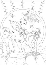 Signup to get the inside scoop from our monthly newsletters. Girl Dream Space Travel Anti Stress Adult Coloring Pages