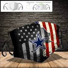 Nfl Dallas Cowboys American Flag Full Printing Face Mask