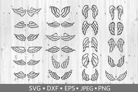 Download Set Of Hand Drawn Angel Or Bird Wings Vector Clipart Svg 368917 Illustrations Design Bundles