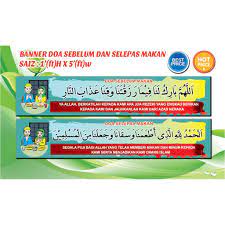 Buku risalah paketprima 180 tusuksate 30 porsigule. Banner 1 Set Doa Sebelum Dan Selepas Makan Shopee Malaysia