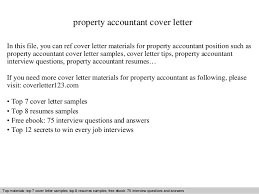 Property Accountant Cover Letter