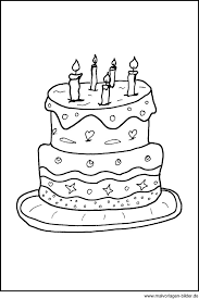 Malvorlage Von Einer Geburtstagstorte Kuchen Ausmalbild