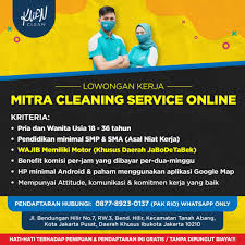 Kerja online dibayar melalui internet saat ini dapat dilakukan oleh siapa saja baik anak muda ataupun ibu rumah tangga bisa menjalankan usaha melalui tentunya hal tersebut cukup menguntungkan untuk pemula terutamanya kerja online dibayar rupiah. Lowongan Kerja Pt Jasa Cepat Internasional Kliknclean Goletskerja