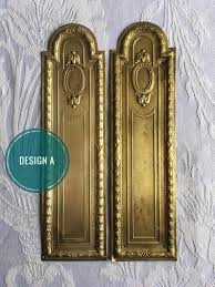Pair Antique Brass Push Plates Grills Door Finger Plates French Brass Door Door Hardware Ornate Decorative Detailing Period Features Brass Door French Brass Antique Brass