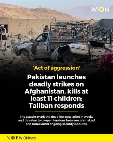 Pakistan launched massive strikes near Afghanistan border on Tuesday, following a period of relative calm. Afghan government officials said that Pakistani military “violated Afghanistan's airspace and bombed civilian homes” in the provinces