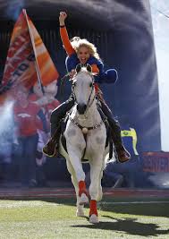 The mascot 4 denver is broncos. Thunder The Broncos Horse Will Gallop During Super Bowl 2014 Tuesday S Horse