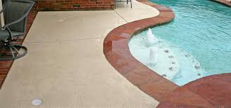Swimming Pool Decks Brushed Concrete Pea Gravel Spray Deck Cool Deck Stamped Concrete Flagstone