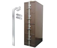 Chrome drawer and cabinet keyed cam lock is for use on metal or wood cabinet doors for security. Hpc Slb 45 Security Locking Bar For 5 Drawer Filing Cabinet
