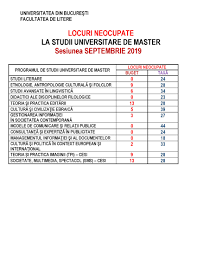 Activarea programelor de studii universitare de master se face cu condiția ca numărul de studenți. Arhiva Master 2019 Facultatea De Litere