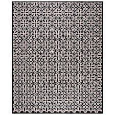 Black And Ivory Area Rug Safavieh Four Seasons Black Ivory 8 Ft X 10 Ft Area Rug Frs448a 8 The Home Depot In 2020 Floral Rug Area Rugs Rugs