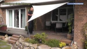 Ein Sonnensegel Von Brugmann Traumgarten Auf Der Terrasse Montieren Youtube