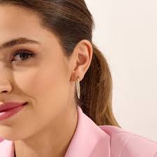 Two Colour Earrings 14k Gold Women Minimalist Yellow and White Gold Hoops  Ideal for Everyday Wear Handmade Jewelry Sold as Single Pair