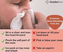 Nosebleeds Are Common But These Simple Strategies Can Help To Stop Nose Bleeding Firstaid Health Check Health Tech Primary Care Clinic