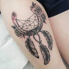 Dreamcatcher tattoos come from native american culture. Horseshoe Dreamcatcher Tattoo Tattoo Ideas And Inspiration Cowgirl Tattoos Sleeve Tattoos Horse Shoe Tattoo