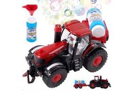 bubble farm tractor truck toy bump go blowing carrying trailer battery operate