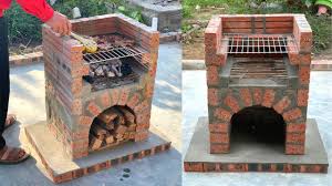 It can be used for many different fireplace designs ranging from traditional to eclectic. Construction Of Outdoor Grill From Red Brick Cement Ideas Youtube