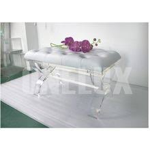 Un Lux Acrylique Croix Jambes Ottomans Traditionnel Plexiglas Lucite Vanity Tabouret Banc X Base China Mobilier De Salon Meuble Maison Meubles En Ligne