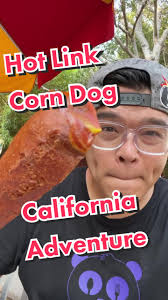 Hot Link Corn Dog at Corn Dog Castle #californiaadventure #disneyland  #disneyfood #corndog #hotlink #Disney