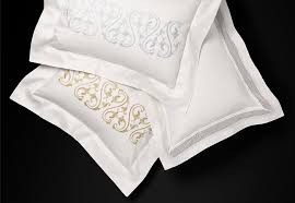 Queen new york™ bel air european pillow sham in silver Pillowcases Shams Luxury Linens Frette