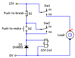 My thoughts are to put the 12v dc converter in the circuit before the controlling. Two Button On Off Latching Circuit All About Circuits