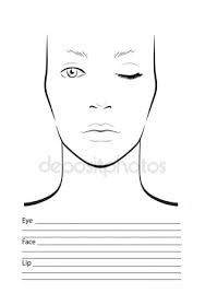 Makeup Chart Face Stock Illustrations Royalty Free