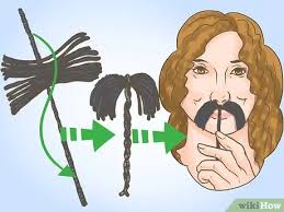 Out of all of the crepe hair photos i have looked at, this design looks the most realistic, the hair follows the natural direction of hair growth which would happen on the face; How To Make A Mustache 15 Steps With Pictures Wikihow