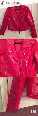 Blank Nyc Red Vegan Patent Leather Moto Jacket Blank Nyc Vegan Patent Leather Jacket Size Medium Brand New With Tag Leather Moto Jacket Blank Nyc Moto Jacket