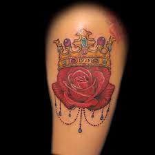 With a crown tattoo, all guys can connect with their personal sense of royalty. Realistic Rose Tattoo Done At Masterpiece Tattoo In San Francisco