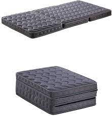 What is the difference between bifold vs tri fold futon frames? Lovehouse Tatami Tri Fold Mattress Portable 3e Coconut Palm Mattress Pad Orthopedic Foldable Futon Mattress Firm Tatami Floor Mat Gray King Amazon Co Uk Kitchen Home