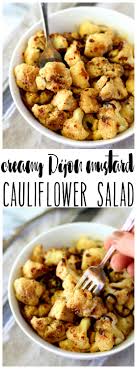 Creamy Dijon Mustard Cauliflower Salad Vegan Gluten Free Recipe Cauliflower Salad Superfood Recipes Cauliflower Recipes