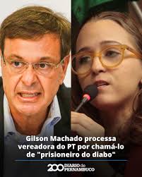 O ex-ministro do Turismo Gilson Machado (PL) processou a vereadora  recifense Kari Santos (PT) por chamá-lo de “prisioneiro do diabo” em um  vídeo publicado em suas redes sociais na última sexta-feira (13),