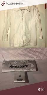 White 3 Quarter Length Sleeve Dress Barn Jacket Light Jacket Very Good Condition Dress Quarter Length Sleeve Dress Quarter Length Sleeve Dresses With Sleeves