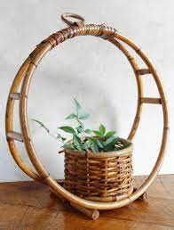 What A Great Vintage Bamboo Planter Perfect For Your Boho Home This Planter Is Designed To Hang Or To Bamboo Decor Bamboo Planter Bamboo Furniture Vintage