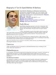 Biography Of Tan Sri Syed Mokhtar Al Malaysia Religion And Belief