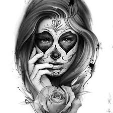 Black And White Realistic Sugar Skull Tattoo Tatuajes Chicanos Tattoo Ideas Sugar Skull Tatuajes Chicanos Tattoo Ideas In 2020 Skull Girl Tattoo Tattoos Sleeve Tattoos