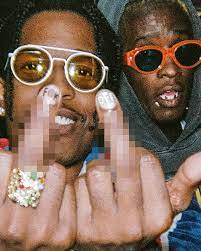 Asap tends to use his nail art as a form of expression, case in point: Rapper Asap Rocky Shows Off Fun Manicures As He Urges More Men To Embrace Nail Art Daily Mail Online