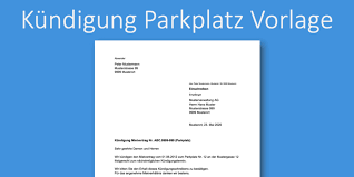 Kündigungsschreiben » garage kündigen » garage kündigen. Kundigung Parkplatz Vorlage Gratis Word Vorlage Vorla Ch