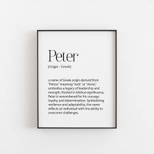 Peter Name Meaning Print, Baby Shower Keepsake, Personalized Nursery Decor,  Olivia Name Origin, Meaningful Gift, Kids Room Art Ideas