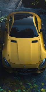 Jaw Dropping Wallpaper Mercedes Amg Gt Top View Yellow 10802160 Wallpaper Mercedes Amg Merc Benz Amg