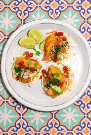 Spicy baked fish tacos (30 minutes!) minimalist baker. Recipe Crispy Fish Tacos Chimichurri Smoked Tabasco Aioli Hercanberra