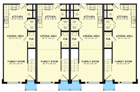 Fourplex House Plan With 2 Bed Units On