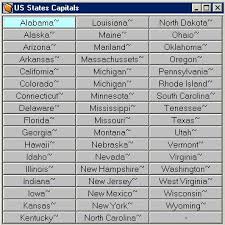 What are all the state capitals in alphabetical order? Tag Map Window