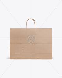 Download Kraft Shopping Bag With Rope Handle Mockup Front View In Bag Sack Mockups On Yellow Images Object Mockups PSD Mockup Templates