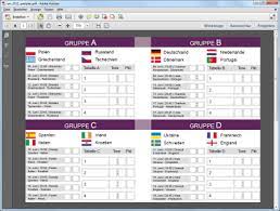 5 pages available formats download as pdf or read online from quizol pdf. Em 2012 Spielplan Fur Excel Adobe Reader Outlook Oder Ical