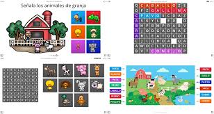 Esto les permite familiarizarse con el mundo que les rodea; 4 Juegos Interactivos Animales De Granja Imagenes Educativas