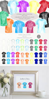 Black And White Tie Dye Shirt Clipart Watercolor Football Shirts In Plain Color Soccer Shirt Illustration Instant Download Shirt Illustration Football Shirts Red Football Shirt