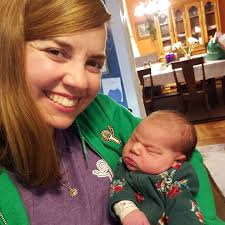 Your girl was (evidently) thrilled to get baptized 42 years ago today and  delighted to celebrate her baptismal anniversary by meeting her newest  goddaughter. I also had my first chill day since